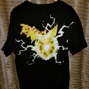Bershka x Pokemon Pikachu Black T Shirt